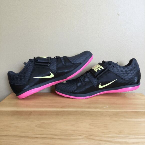 Nike High Jump Elite Track Field Jumping Spikes Black Pink 806561-003 Men's 9.5 - Picture 4 of 7